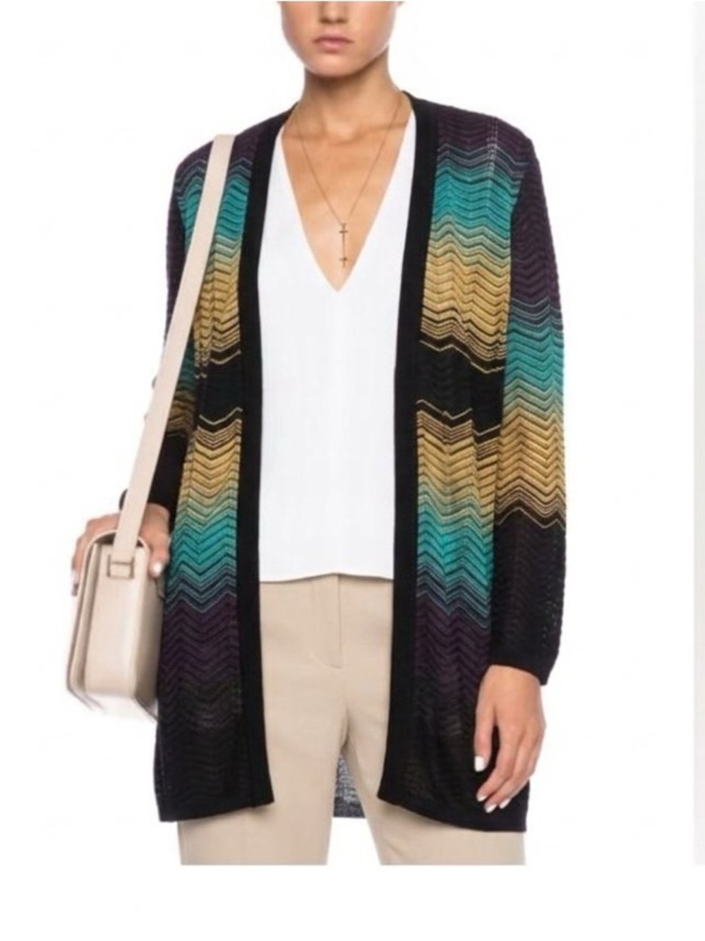 Missoni chevron stripe cardigan sweater